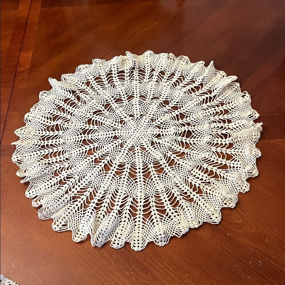 Vintage Large Round Doily Handmade
